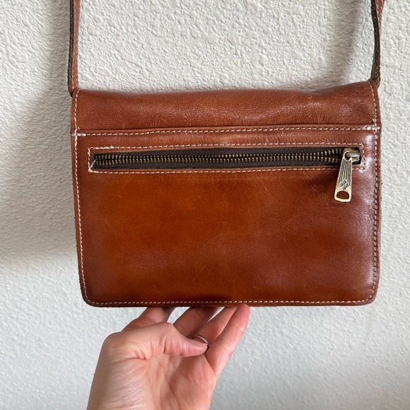 Patricia Nash Womens Lanza Crossbody Bag Tan Boho Western Leather Vaction - Picture 9 of 12